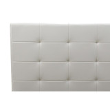 Krevat dopio Roi pakoworld PU me hapësirë magazinimi në të bardhë mat 160x200