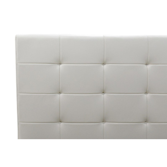 Krevat dopio Roi pakoworld PU me hapësirë magazinimi në të bardhë mat 160x200