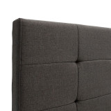 Krevat dopio Roi pakoworld me hapësirë magazinimi i errët në pëlhurë gri 160x200cm