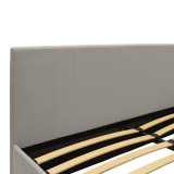 Krevat dopio Norse pakoworld me hapësirë magazinimi në tapiceri gri 160x200cm