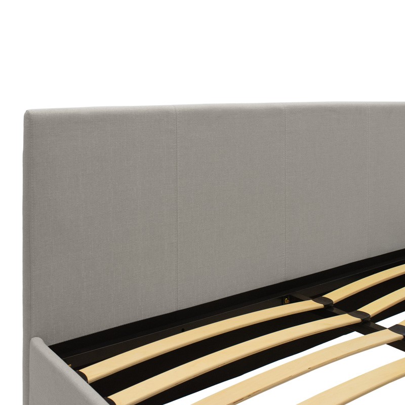 Krevat dopio Norse pakoworld me hapësirë magazinimi në tapiceri gri 160x200cm