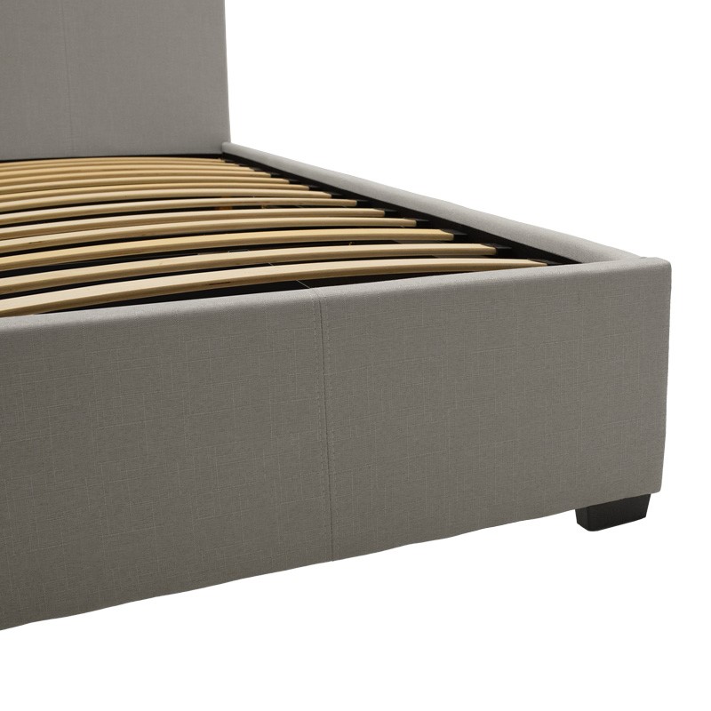Krevat dopio Norse pakoworld me hapësirë magazinimi në tapiceri gri 160x200cm