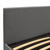 Krevat dopio Norse pakoworld me tapiceri dhe hapësirë magazinimi në ngjyrë gri të errët 160x200cm