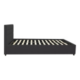 Krevat Molito pakoworld prej kadifeje antracit me hapësirë magazinimi 120x200cm