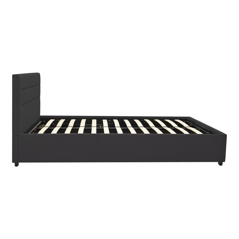 Krevat Molito pakoworld prej kadifeje antracit me hapësirë magazinimi 120x200cm