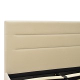 Krevat Molito pakoworld prej kadifeje në nuancë ekru me hapësirë magazinimi 120x200cm