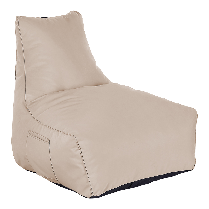 Karrige bean bag profesionale Leverian pakoworld në ngjyrë bezhë 76x82x65cm