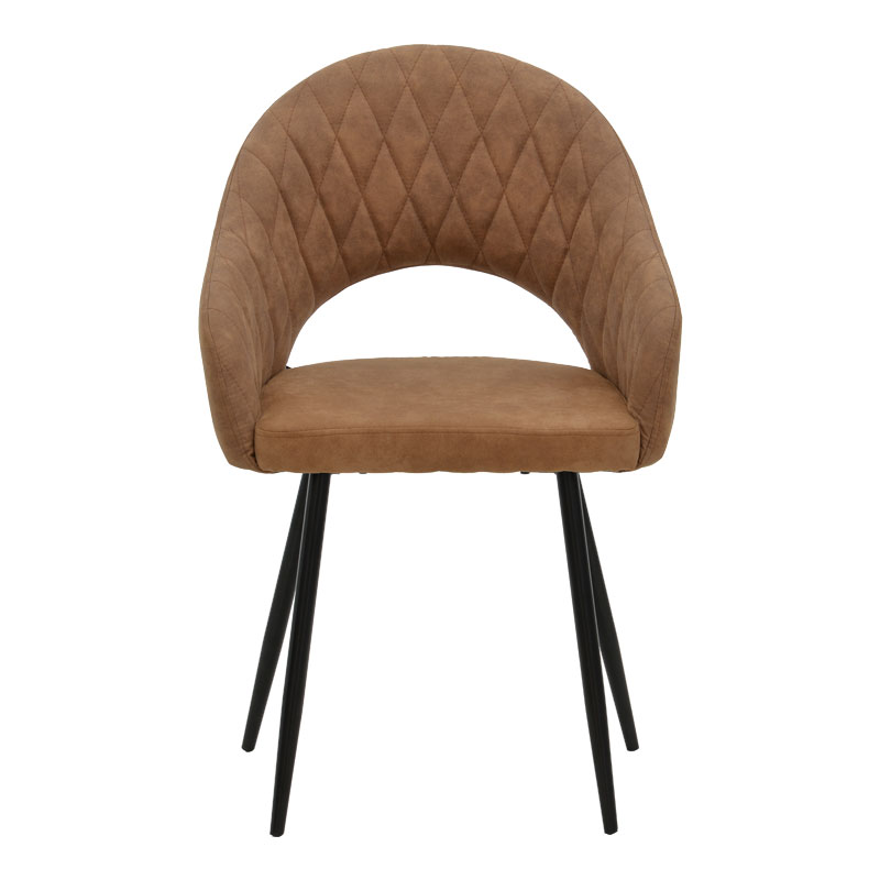 Fotel Macie pakoworld PU kafe antike-e zezë 58x50x85cm