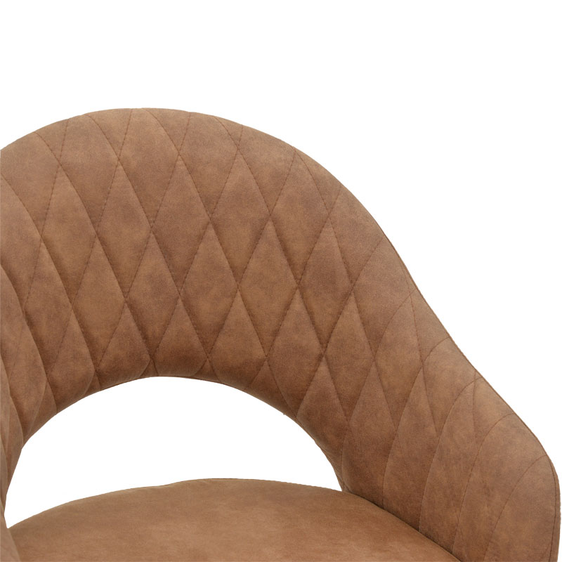 Fotel Macie pakoworld PU kafe antike-e zezë 58x50x85cm