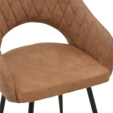 Fotel Macie pakoworld PU kafe antike-e zezë 58x50x85cm
