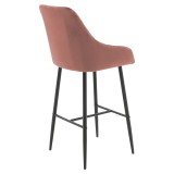 Stol bari Patrin metal këmbë të zeza - kadife ngjyrë molle e kalbur