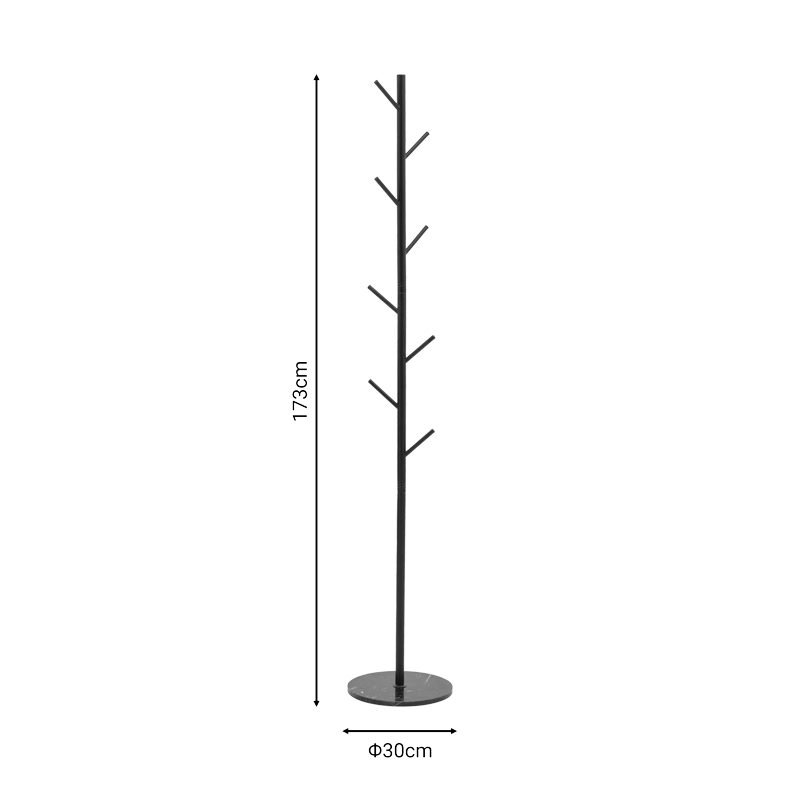 Varëse rrobash Fori pakoworld metal i zi 30x30x173cm