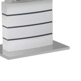 Tavolinë e zgjerueshme Darsile Inart e bardhë me mdf gri-antracit 140-180x90x76cm