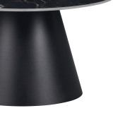 Tavolinë kafeje Fabrin Inart mermer i zi guri i sinterizuar-metal i zi D70x40cm