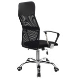 Karrige zyre Joel II pakoworld rrjetë pëlhure në nuancë të zezë 61x59x109.5-123cm