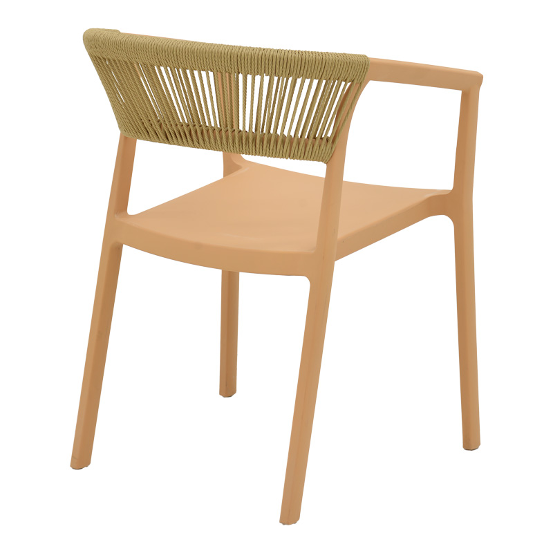 Fotel Sillia pakoworld i palosshëm pp nuancë kapuçino me rreth bezhë 55x52x74.5cm