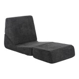 Fotel-Krevat Ferderina pakoworld pëlhurë në ngjyrë gri të errët 66x102x73cm