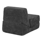 Fotel-Krevat Ferderina pakoworld pëlhurë në ngjyrë gri të errët 66x102x73cm
