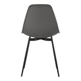 Karrige Ballen pakoworld pp antracit me këmbë metalike të zeza 41.5x53x84.5cm