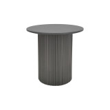 Tavolinë anësore Dovel pakoworld mdf-metal në nuancë të zezë D50x50cm