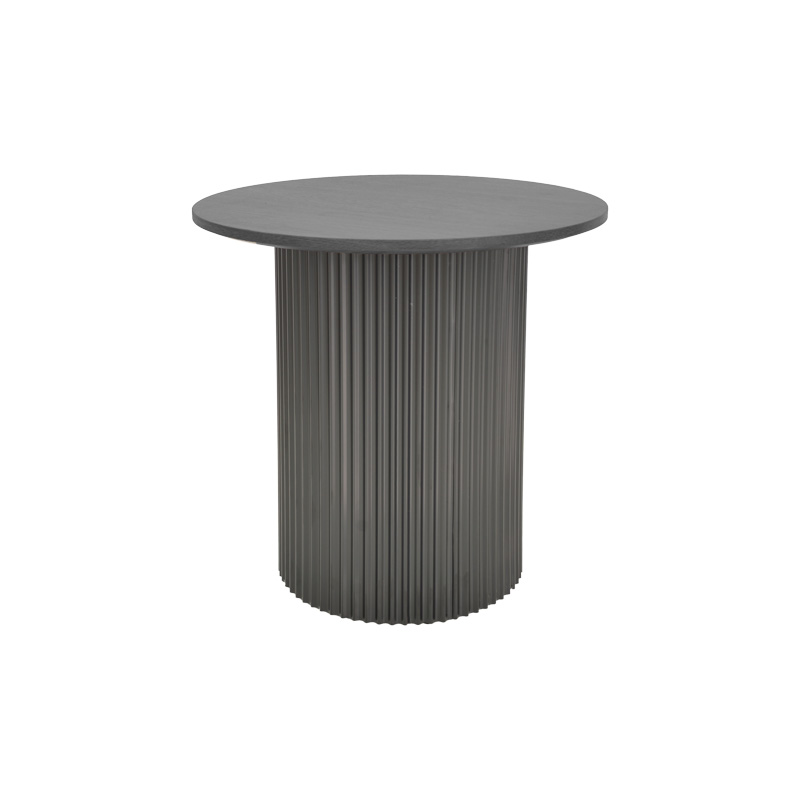 Tavolinë anësore Dovel pakoworld mdf-metal në nuancë të zezë D50x50cm