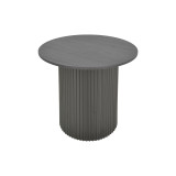 Tavolinë anësore Dovel pakoworld mdf-metal në nuancë të zezë D50x50cm
