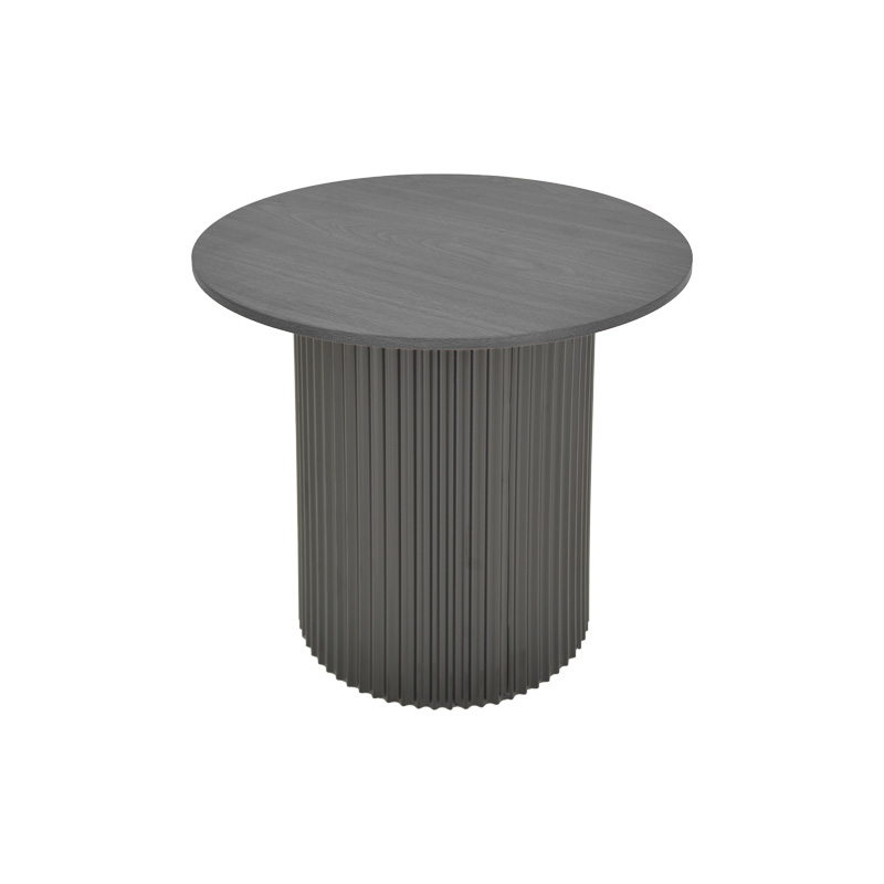 Tavolinë anësore Dovel pakoworld mdf-metal në nuancë të zezë D50x50cm