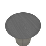 Tavolinë anësore Dovel pakoworld mdf-metal në nuancë të zezë D50x50cm