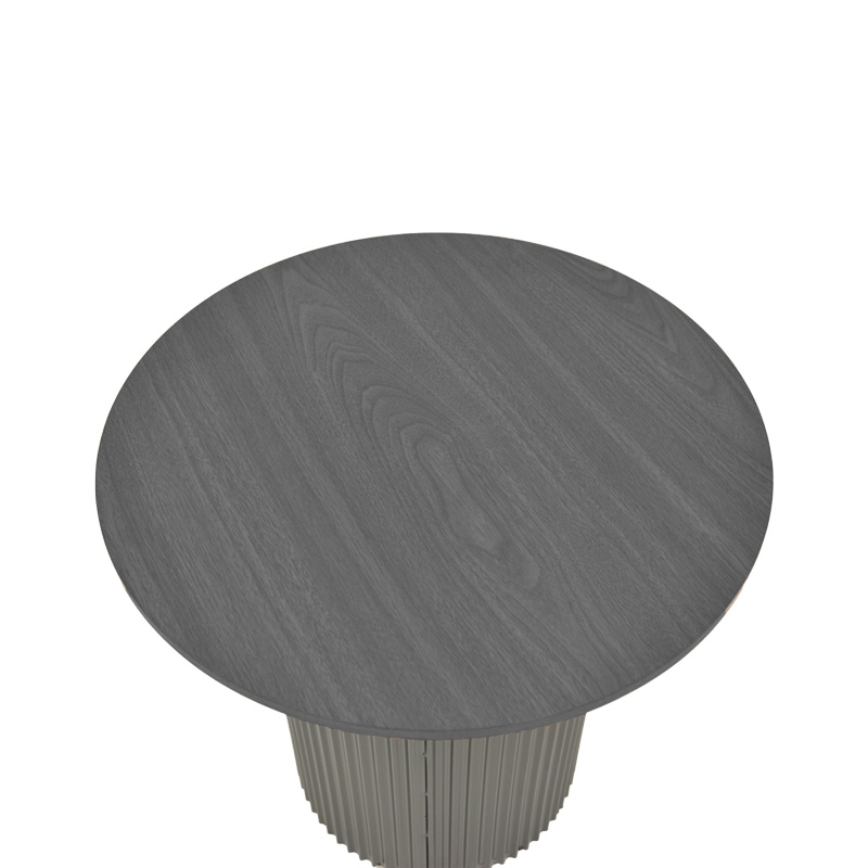 Tavolinë anësore Dovel pakoworld mdf-metal në nuancë të zezë D50x50cm