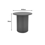 Tavolinë anësore Dovel pakoworld mdf-metal në nuancë të zezë D50x50cm