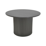 Tavolinë kafeje Dovel pakoworld mdf-metal në nuancë të zezë D70x45cm