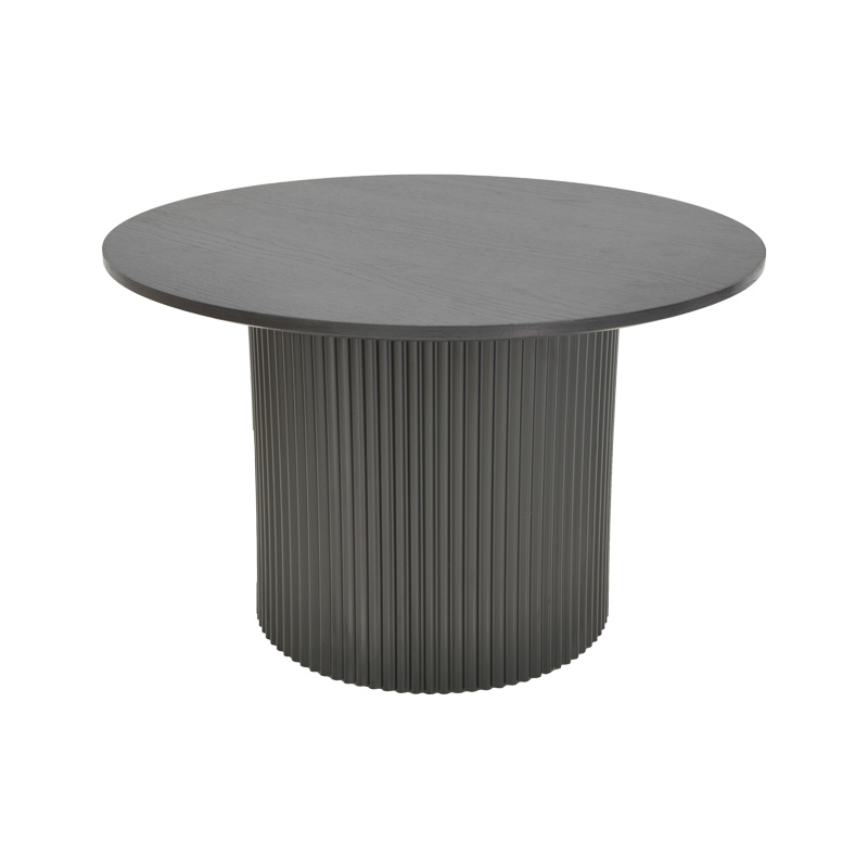 Tavolinë kafeje Dovel pakoworld mdf-metal në nuancë të zezë D70x45cm