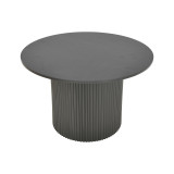 Tavolinë kafeje Dovel pakoworld mdf-metal në nuancë të zezë D70x45cm