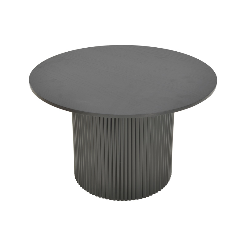Tavolinë kafeje Dovel pakoworld mdf-metal në nuancë të zezë D70x45cm