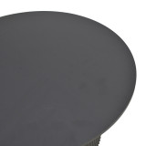 Tavolinë kafeje Dovel pakoworld mdf-metal në nuancë të zezë D70x45cm