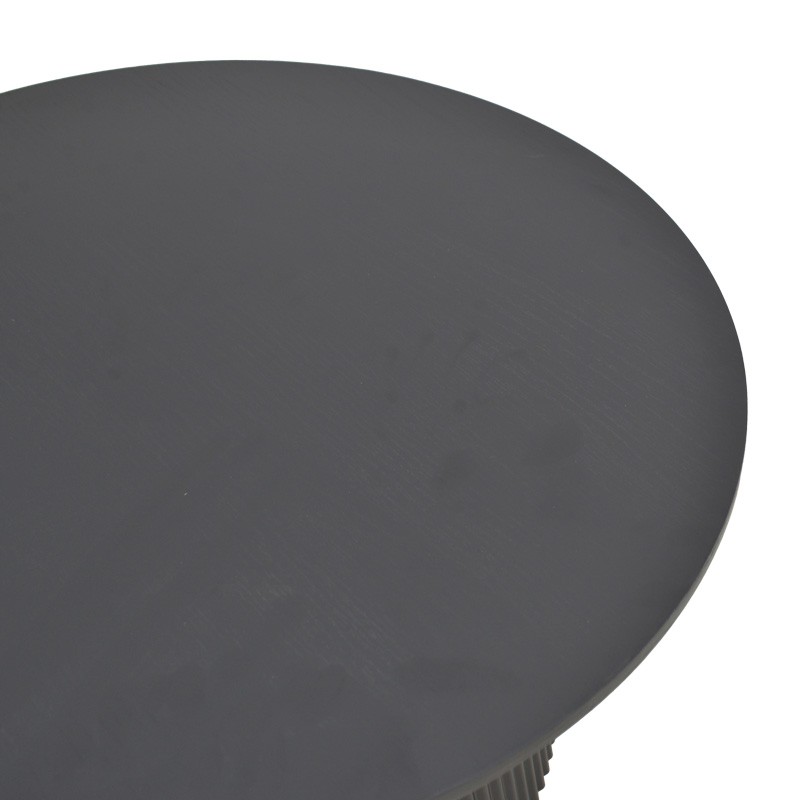 Tavolinë kafeje Dovel pakoworld mdf-metal në nuancë të zezë D70x45cm