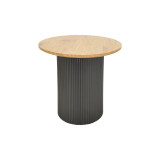 Tavolinë anësore Dovel pakoworld mdf në sonoma-metal i zi D50x50cm
