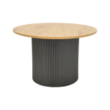 Tavolinë kafeje Dovel pakoworld mdf në sonoma-metal të zi D70x45cm