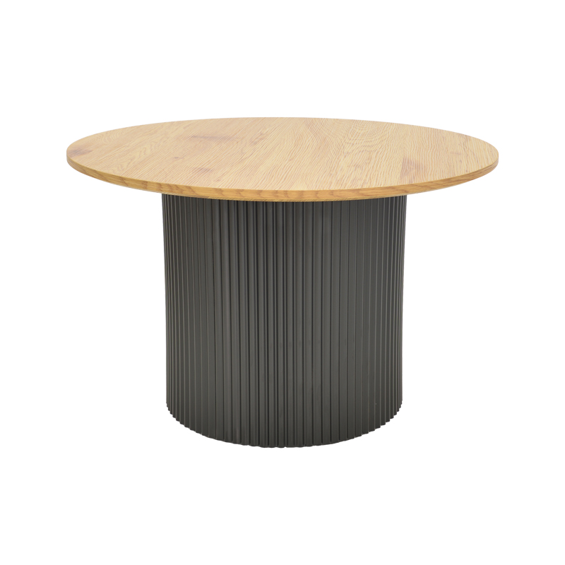 Tavolinë kafeje Dovel pakoworld mdf në sonoma-metal të zi D70x45cm