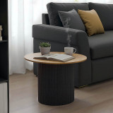 Tavolinë kafeje Dovel pakoworld mdf në sonoma-metal të zi D70x45cm