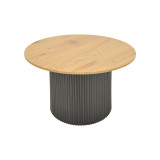 Tavolinë kafeje Dovel pakoworld mdf në sonoma-metal të zi D70x45cm