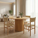 Tavolinë Karulo pakoworld mdf në nuancë SONOMA Φ120x76cm