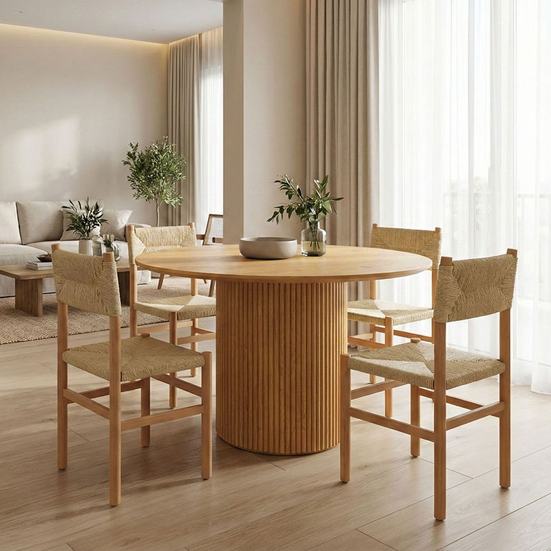 Tavolinë Karulo pakoworld mdf në nuancë SONOMA Φ120x76cm