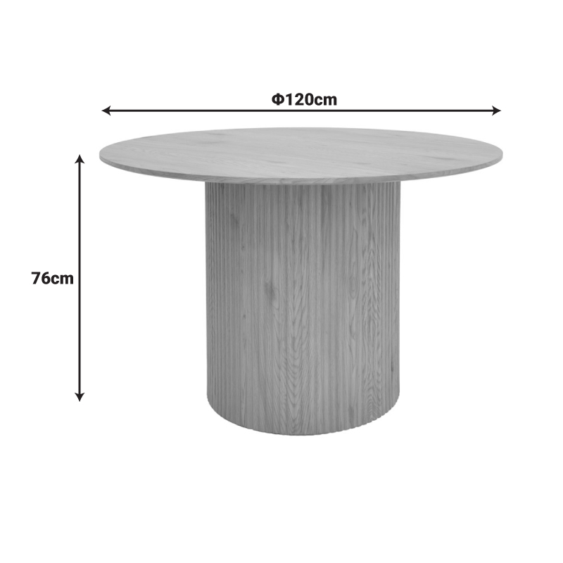 Tavolinë Karulo pakoworld mdf në nuancë SONOMA Φ120x76cm