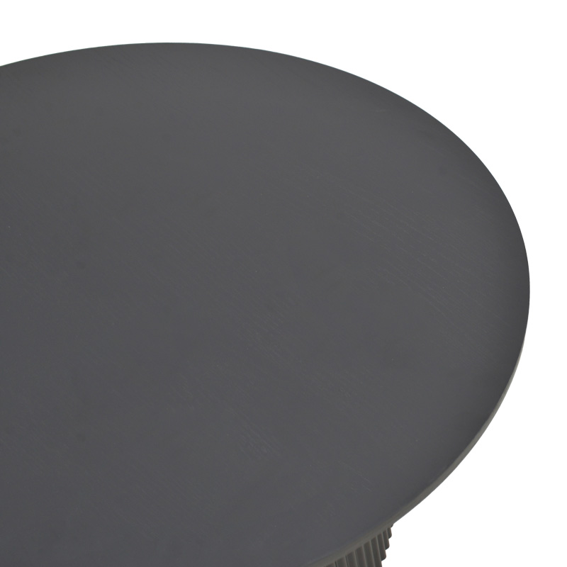 Tavolinë Karulo pakoworld mdf në nuancë të zezë Φ120x76cm