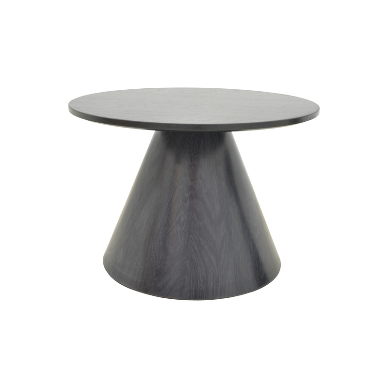Tavolinë kafeje Donda pakoworld mdf-metal në nuancë të zezë D60x46cm