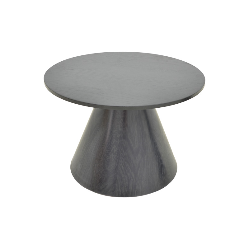 Tavolinë kafeje Donda pakoworld mdf-metal në nuancë të zezë D60x46cm