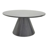 Tavolinë kafeje Donda pakoworld mdf-metal në nuancë të zezë D80x40cm