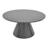 Tavolinë kafeje Donda pakoworld mdf-metal në nuancë të zezë D80x40cm