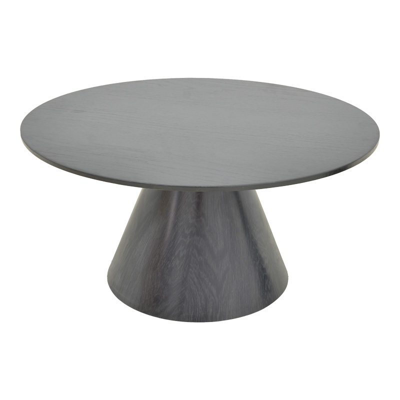 Tavolinë kafeje Donda pakoworld mdf-metal në nuancë të zezë D80x40cm